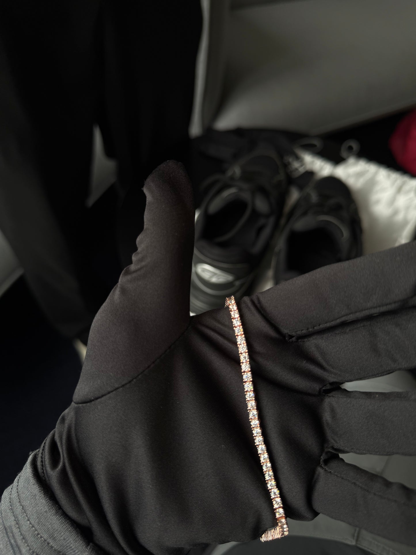 Rose Gold Coated Tennis Bracelet