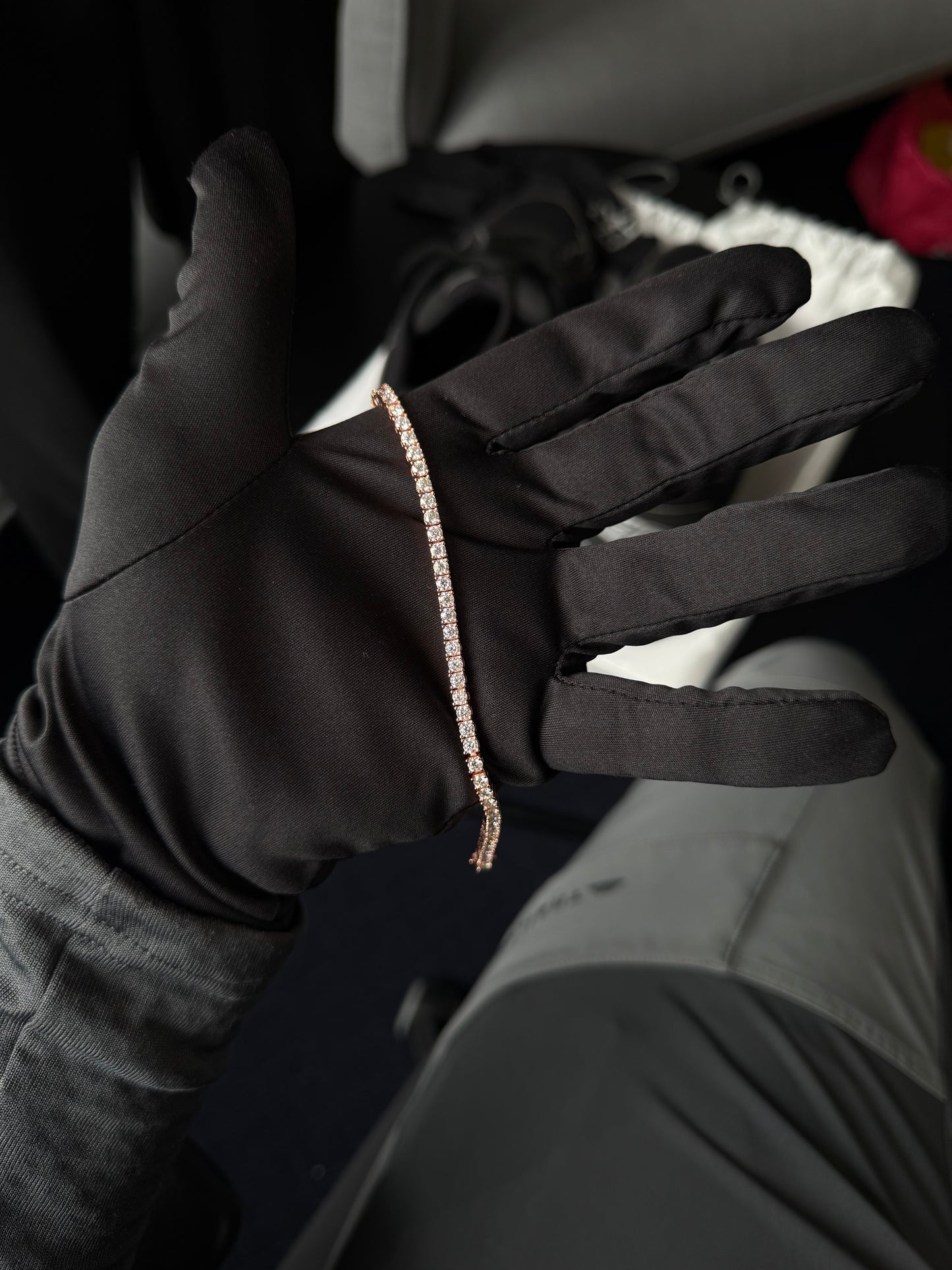 Rose Gold Coated Tennis Bracelet