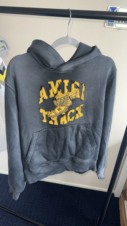 Amiri distressed track hoodie