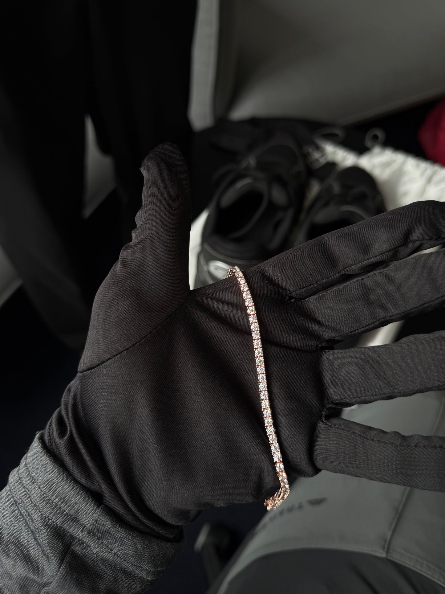 Rose Gold Coated Tennis Bracelet