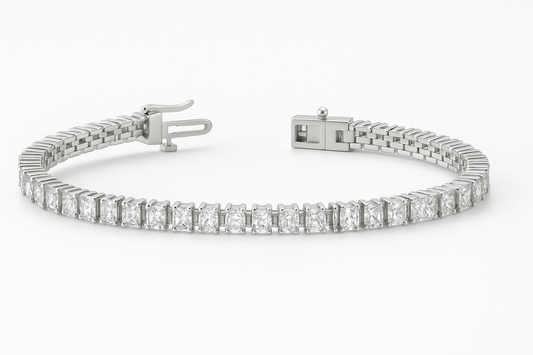 Luxury VVS Lab Diamond Tennis Bracelet – 10K White Gold Finish