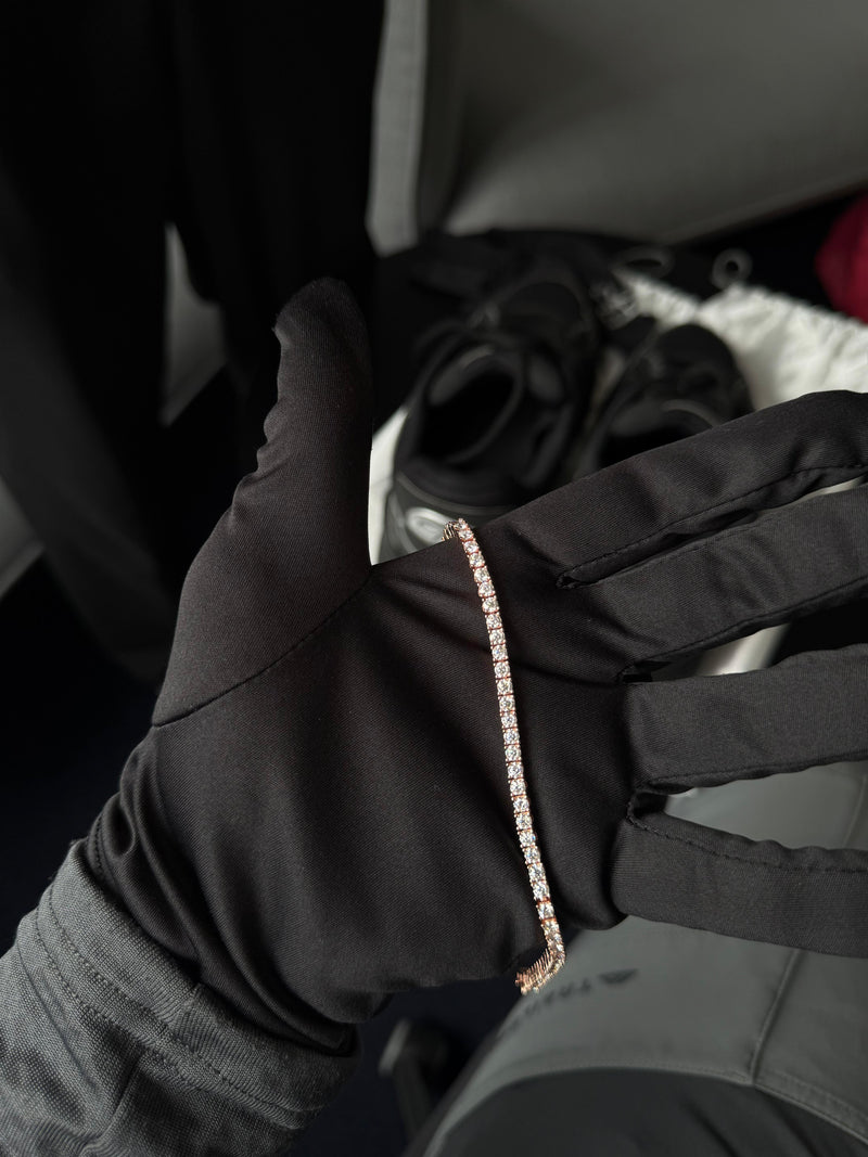 Rose Gold-Coated VVS Lab Diamond Tennis Bracelet